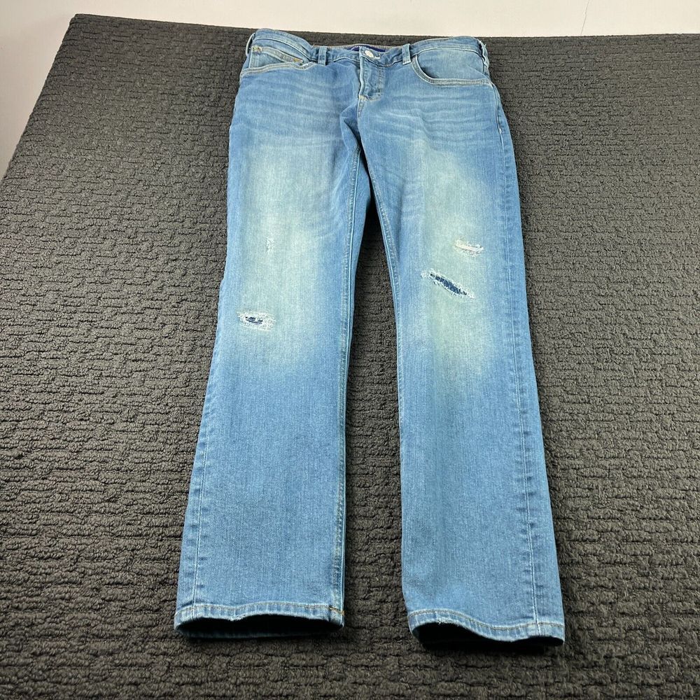 Scotch & Soda Jeans Mens 32x32 Blue Skim Distressed Denim‎ Slim Straight Stretch